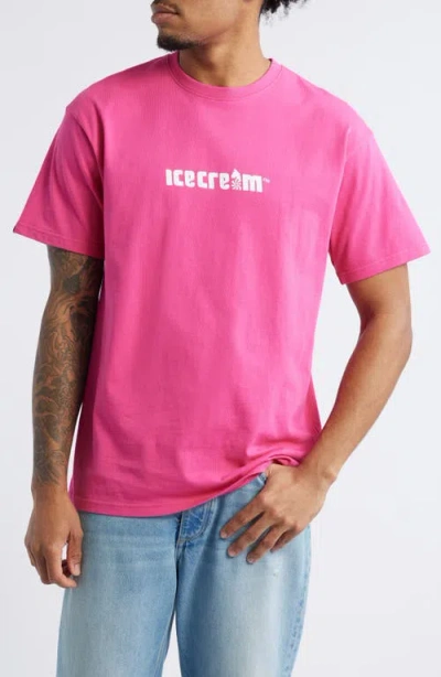 Icecream My Friends Call Me Cash Graphic T-shirt In Beetroot Purple