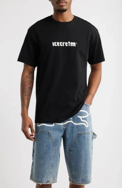 Icecream My Friends Call Me Cash Graphic T-shirt In Black