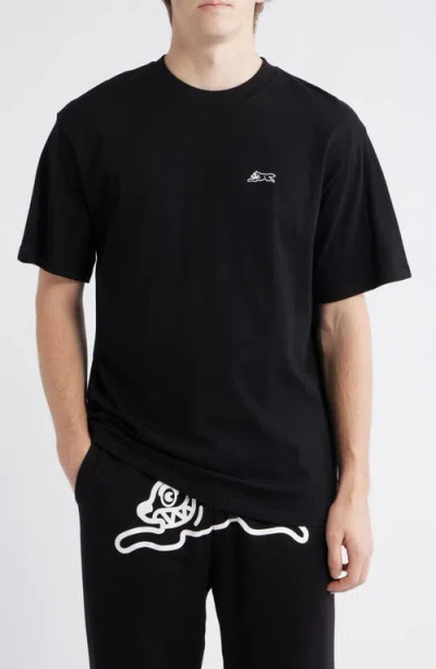 Icecream Outline Graphic Oversize T-shirt In Black