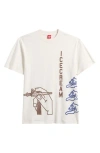 Icecream Oversize Spray Graphic T-shirt In Whisper White