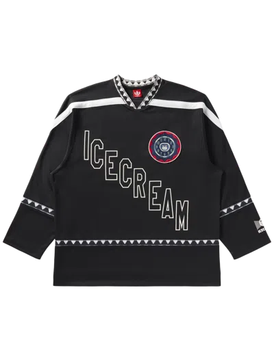 Icecream Kids' Party On Jersey Ls Knit In Black