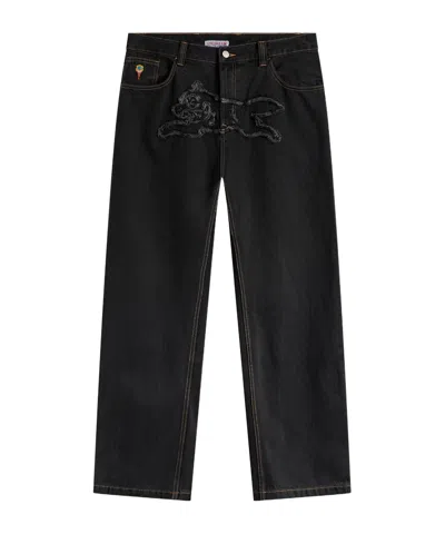 Icecream Patterned Jeans In Black