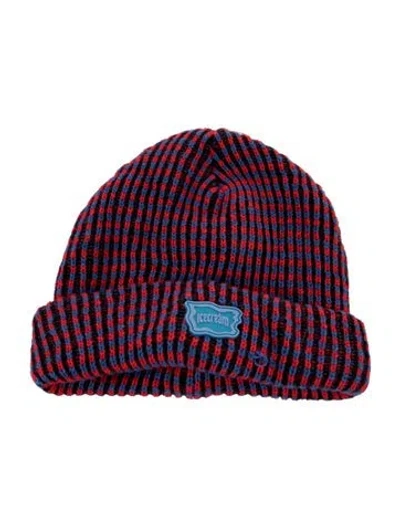 Pre-owned Icecream Patterned Knit Beanie In Red