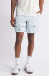 Icecream Pine Nylon Cargo Shorts In Baby Blue