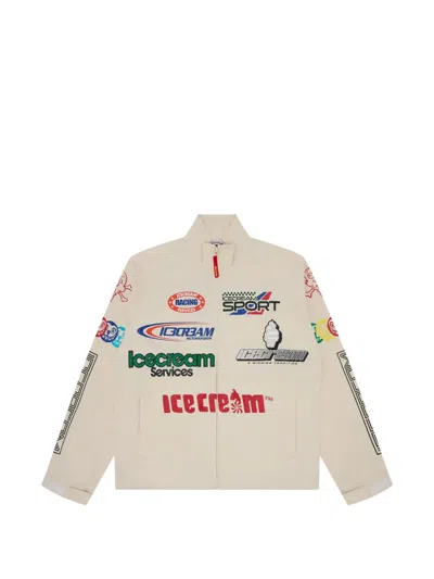 Icecream Pit Crew Zip-up Sport Jacket In Neutral
