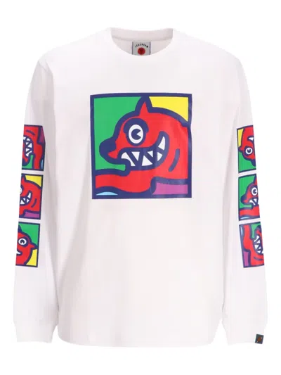 Icecream Pop Art Running Dog Langarmshirt In Multi