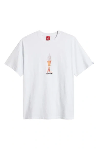Icecream Power Lifter Graphic T-shirt In White