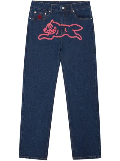 Icecream Print-motif Jeans In Blue