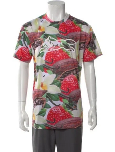 Pre-owned Icecream Printed Crew Neck T-shirt In Red