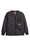 Icecream Quilted Nylon Work Jacket In Black