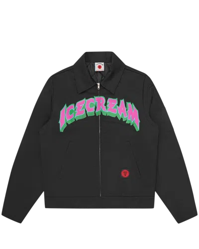 Icecream Kids'  Quilted Work Jacket In Black