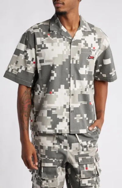 Icecream Recon Crop Camp Shirt In Wind Chime