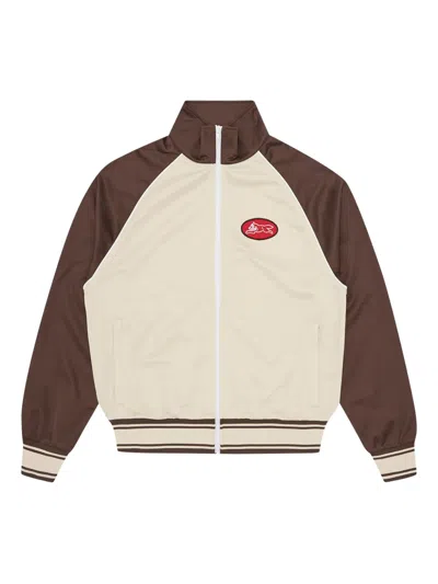 Icecream Reglan-sleeve Embroidered Jacket In Brown