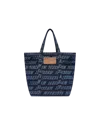 Icecream Repeat Logo Denim Tote Bag