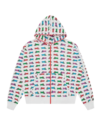 Icecream Kids' Repeat Running Dog Zip Through Hood In White