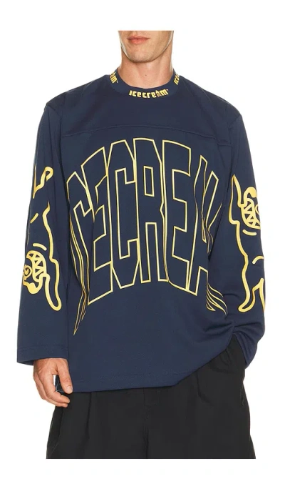 Icecream Returner Long Sleeve Tee In Animal Print