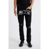 Icecream Returner Ripped Slim Leg Jeans In Black