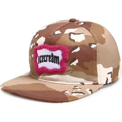 Icecream Road Trip Adjustable Snapback Hat In Brown