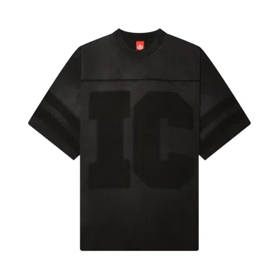 Pre-owned Icecream Roberts Short-sleeve Knit Jersey 'jet Set' | Black | Men's Size Xxl
