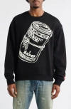 Icecream Roll Graphic Sweatshirt In Black