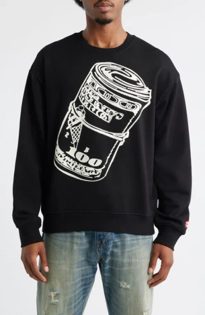 Icecream Roll Graphic Sweatshirt In Black