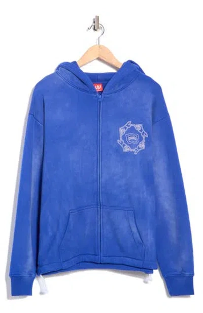 Icecream Rotation Cotton Hoodie In Blue