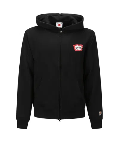 Icecream Roundabout Zip Through Hoodie In Black