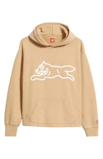 Icecream Run Logo Cotton French Terry Hoodie In Brown