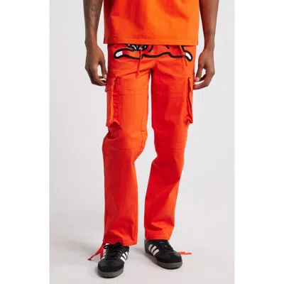 Icecream Runner Cotton Cargo Pants In Spicy Orange