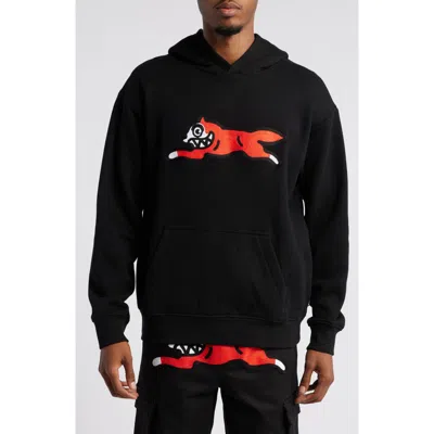 Icecream Black Running Dog Hoodie In Blue