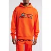 Icecream Running Dog Appliqué Hoodie In Orange