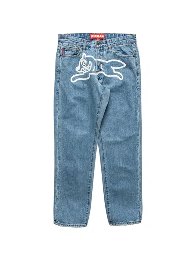 Icecream Running Dog Arrow Graphic-print Jeans In Blue