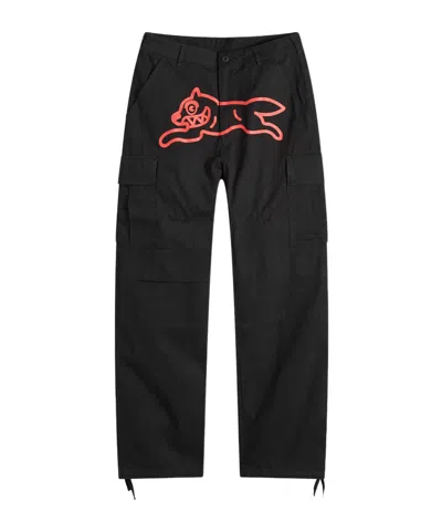 Icecream Running Dog Cargo Pants In Black