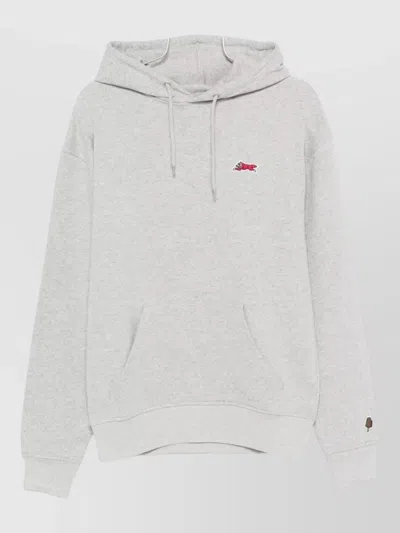 Icecream Running Dog Cotton Hooded Sweatshirt In Gray