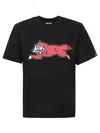 Icecream Mens Black Running Dog Graphic-print Cotton-jersey T-shirt In Black