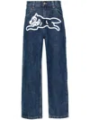 Icecream Mens Running Dog Double Scoop Denim Pant Jeans In Animal Print