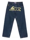 Icecream Dog-motif Straight-leg Denim Trousers In Blue
