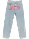 Icecream Running Dog Denim Jeans In Clear Blue