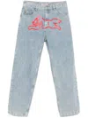 Icecream Running Dog Denim Jeans In Clear Blue