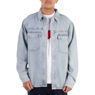 Icecream Running Dog Denim Shirt In Blue