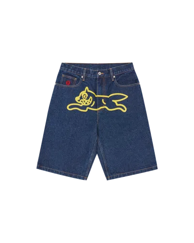 Icecream Kids' Running Dog Denim Shorts In Blue