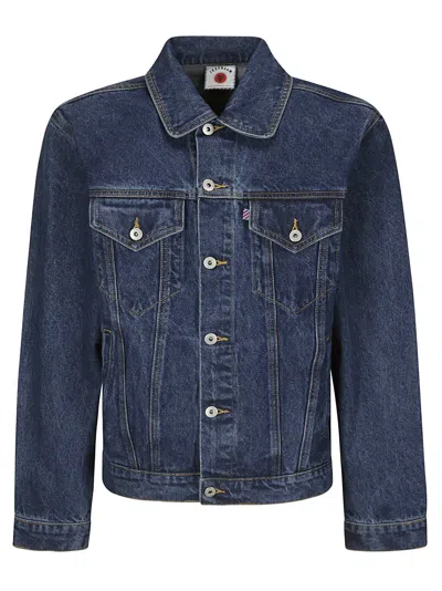Icecream Running Dog-print Denim Jacket In Dark Wash