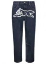 Icecream Running Dog Double Scoop Denim Pant In Mid Wash Blue