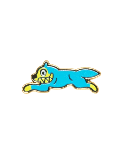 Icecream Kids' Running Dog Enamel Pin In Blue