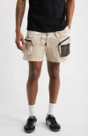 Icecream Running Dog Graphic Cargo Hiker Shorts In Brown