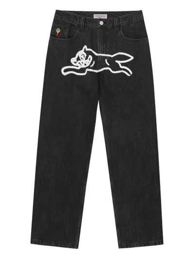 Icecream Running Dog Graphic-printed Jeans In Black