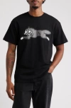 Icecream Running Dog Graphic T-shirt In Black
