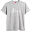Icecream Running Dog Graphic T-shirt In Heather Grey