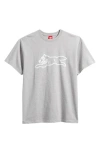 Icecream Running Dog Graphic T-shirt In Heather Grey