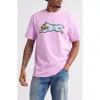 Icecream Running Dog Graphic T-shirt In Pink